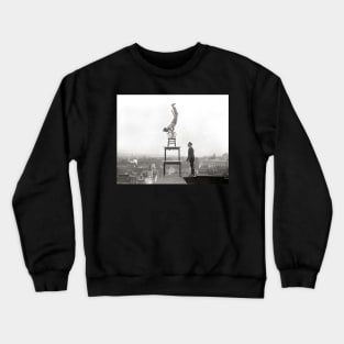 Stuntman Performs Balancing Act, 1917. Vintage Photo Crewneck Sweatshirt